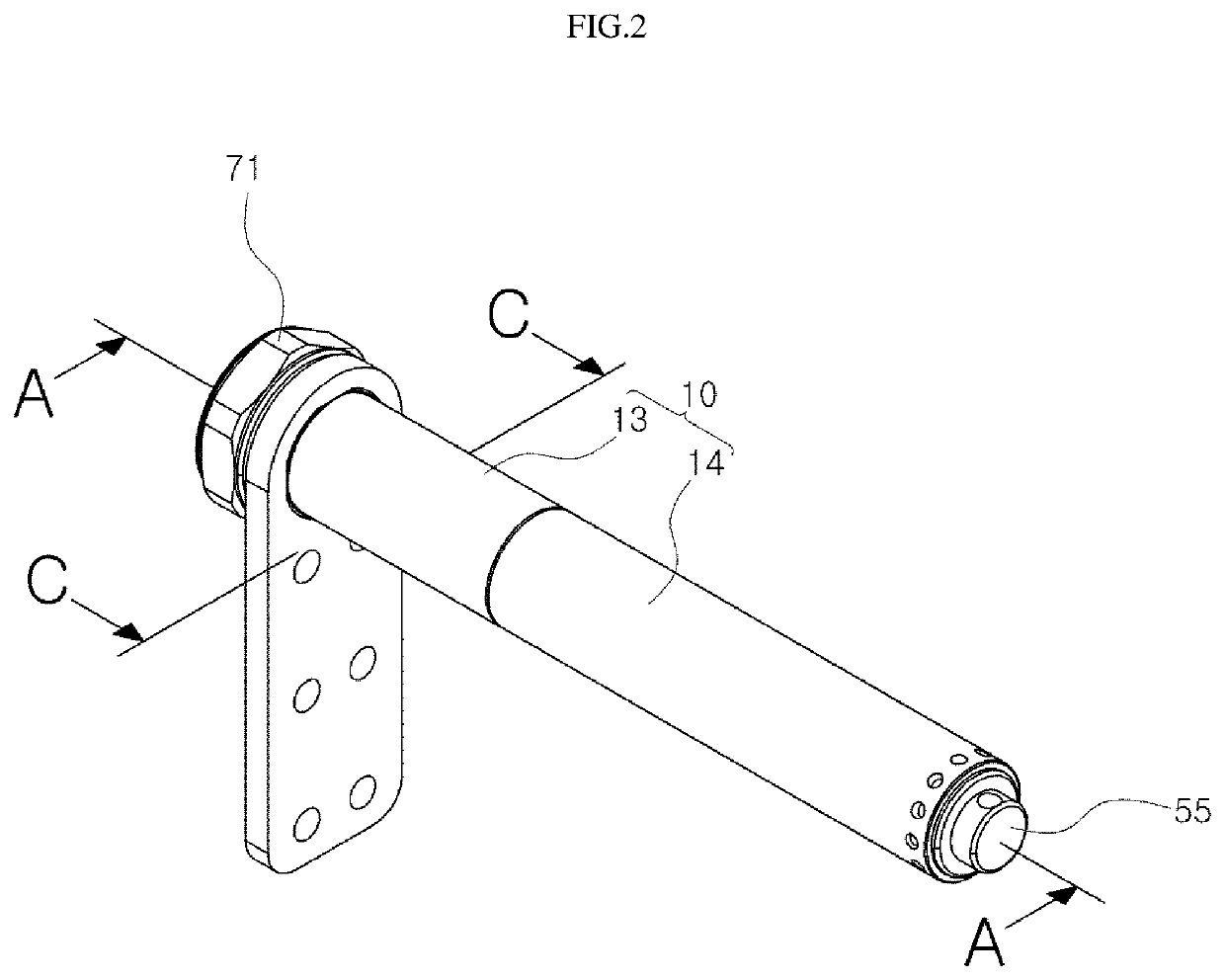 Hinge device for rotating door