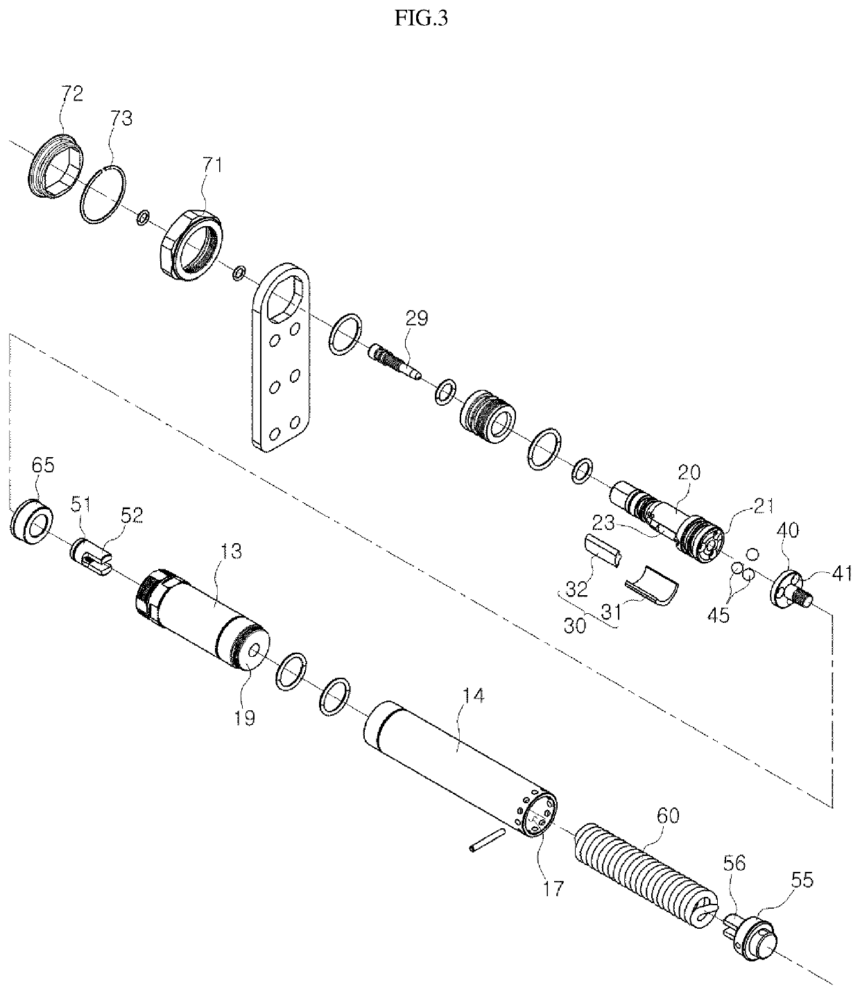 Hinge device for rotating door