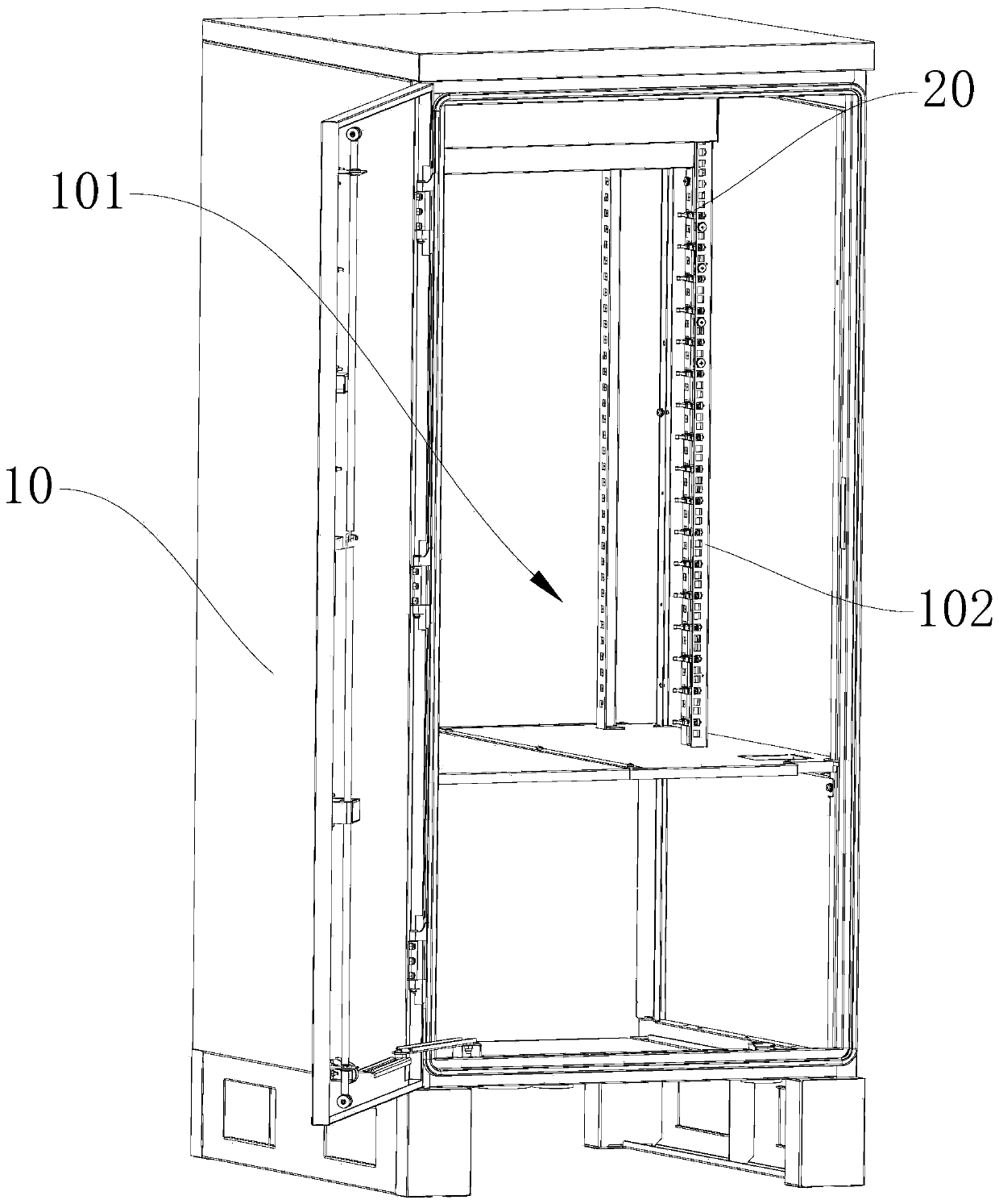 Monitoring cabinet, monitoring system and monitoring method based on cabinet space occupation detection