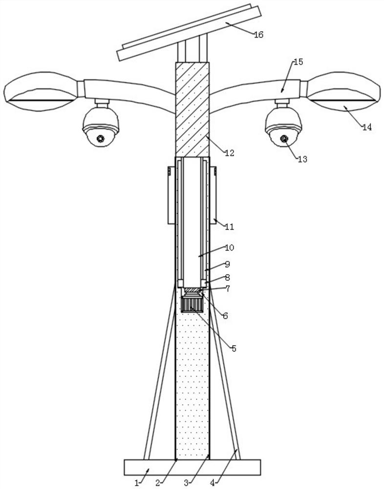 Multifunctional intelligent lamp pole