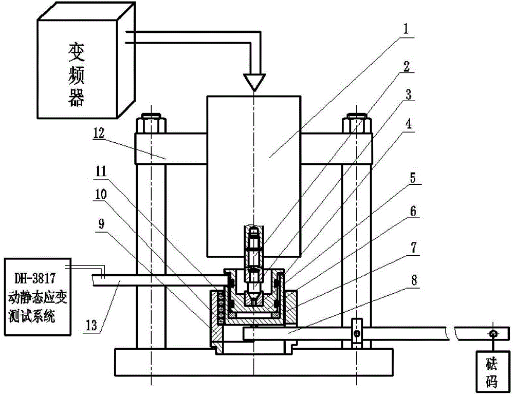 Device for testing axial bearing capacity of conical dynamic-pressure spiral groove bearing