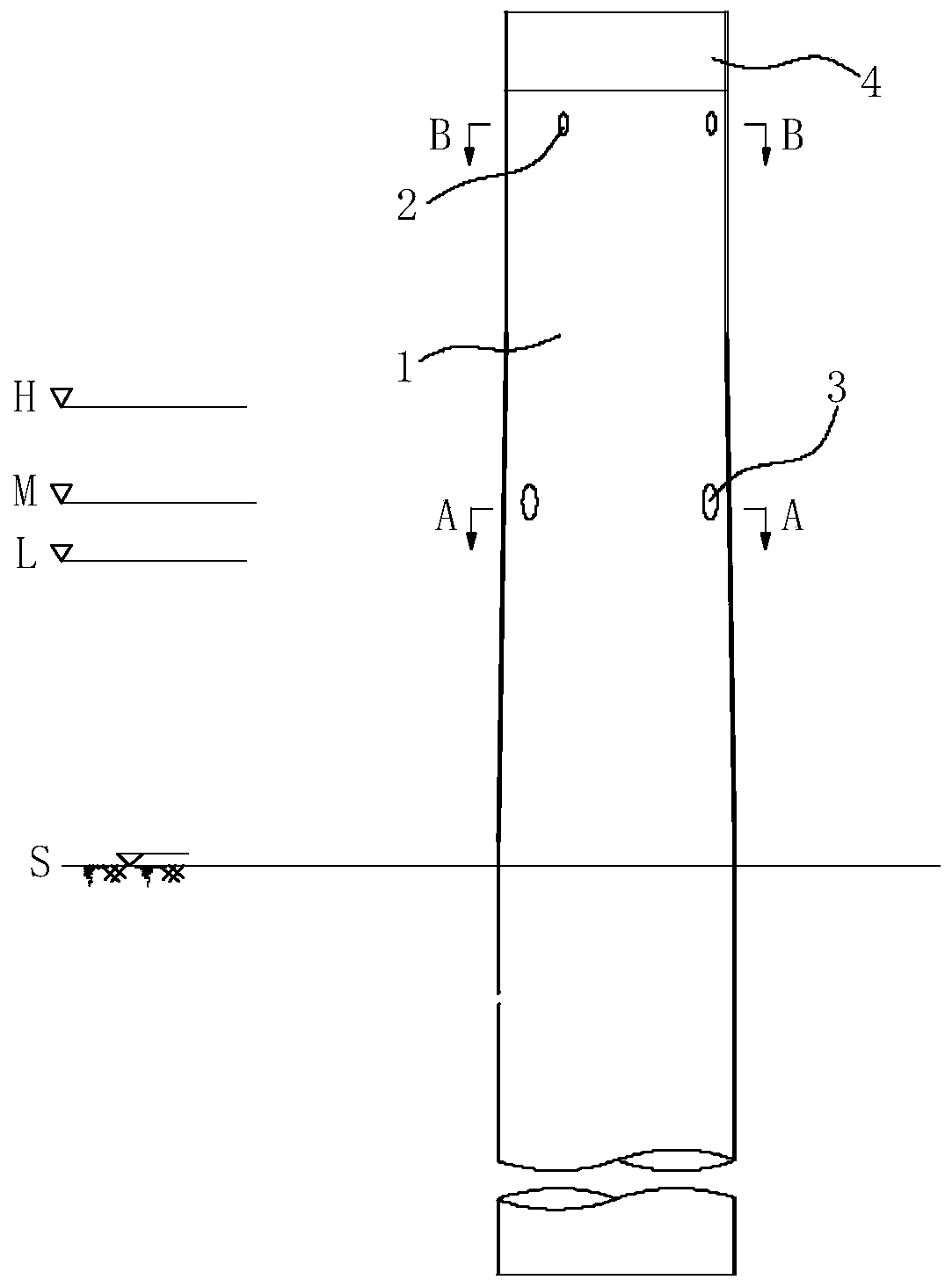 Design method for single pile fan foundation with ventilation and water-changing functions