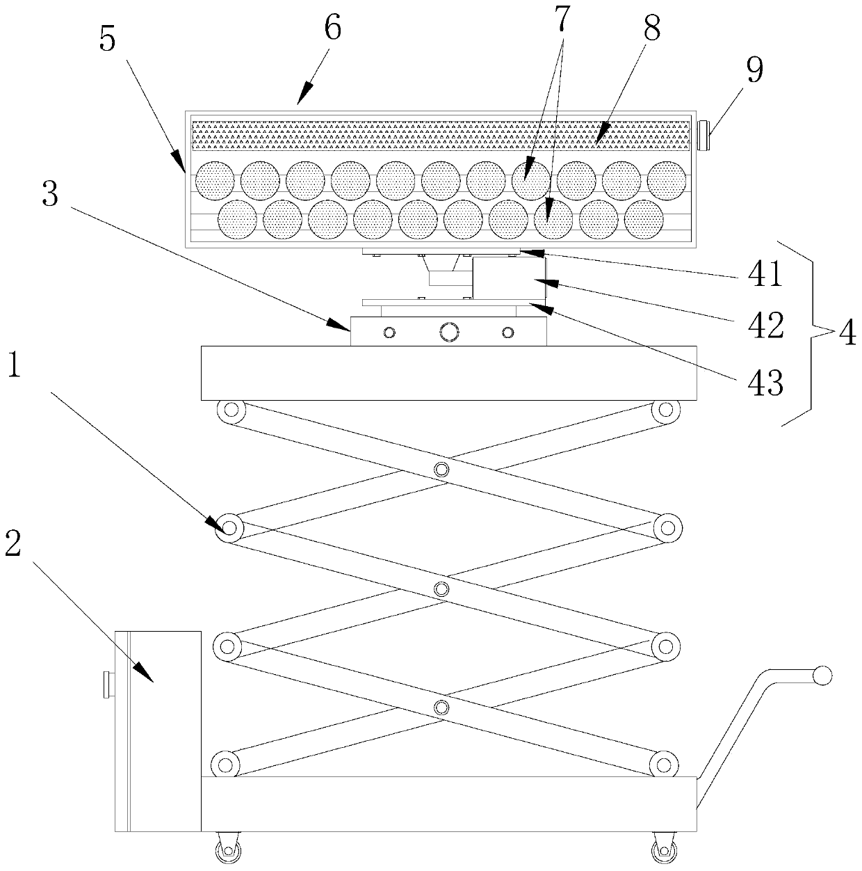 Indoor wall paint shoveling device