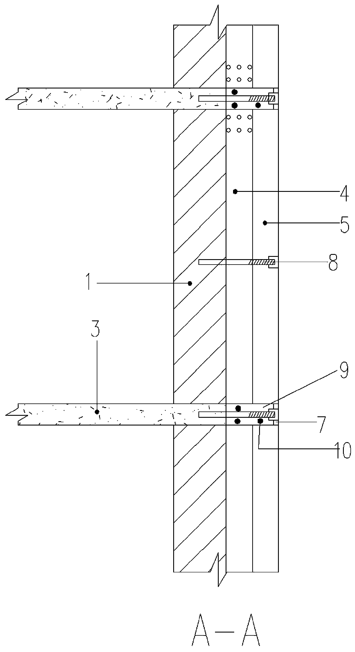 Fabricated seismic reinforcement and reconstruction structure of existing building and reconstruction construction method