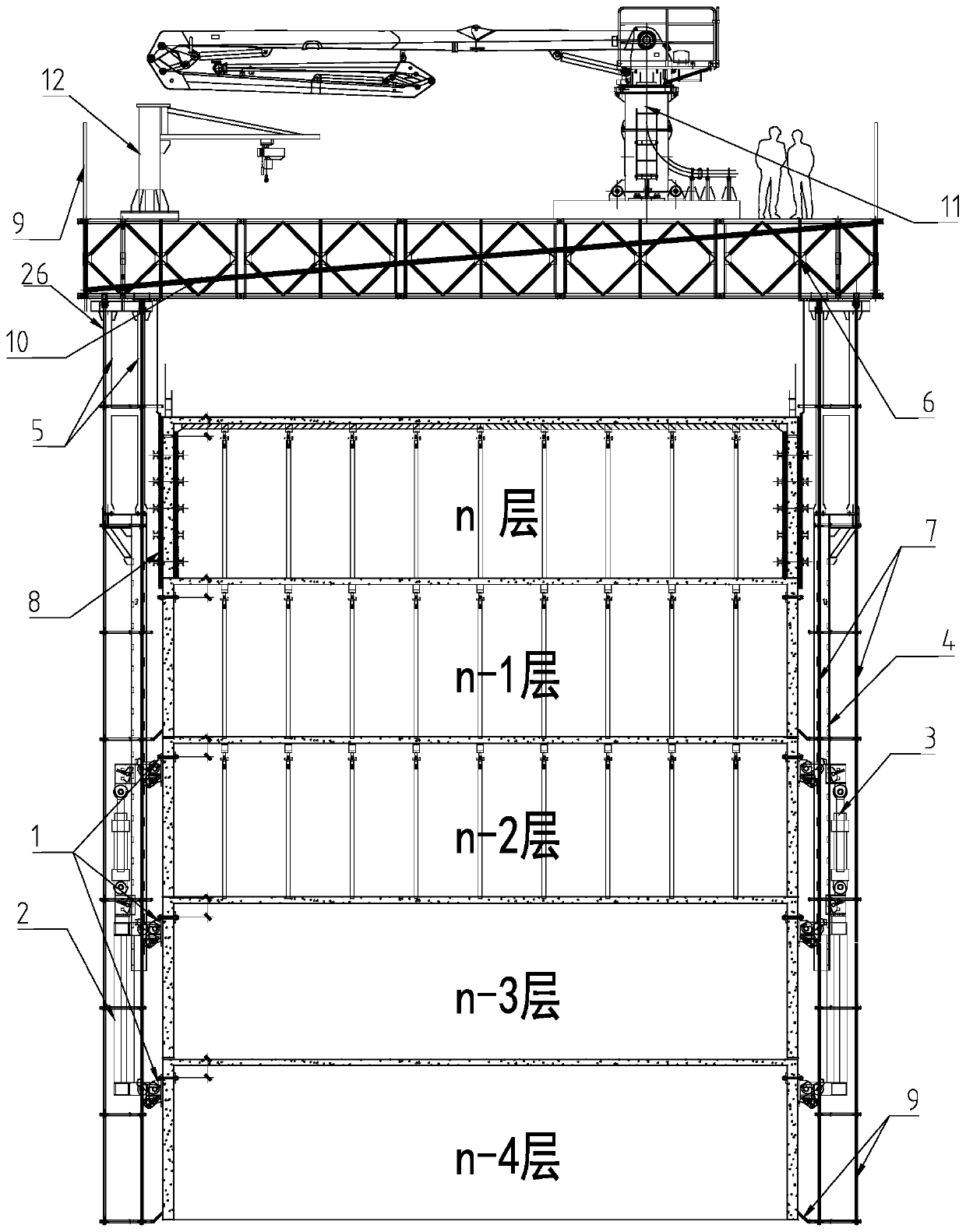 Light-weight recyclable and high-efficiency construction building equipment and construction method thereof