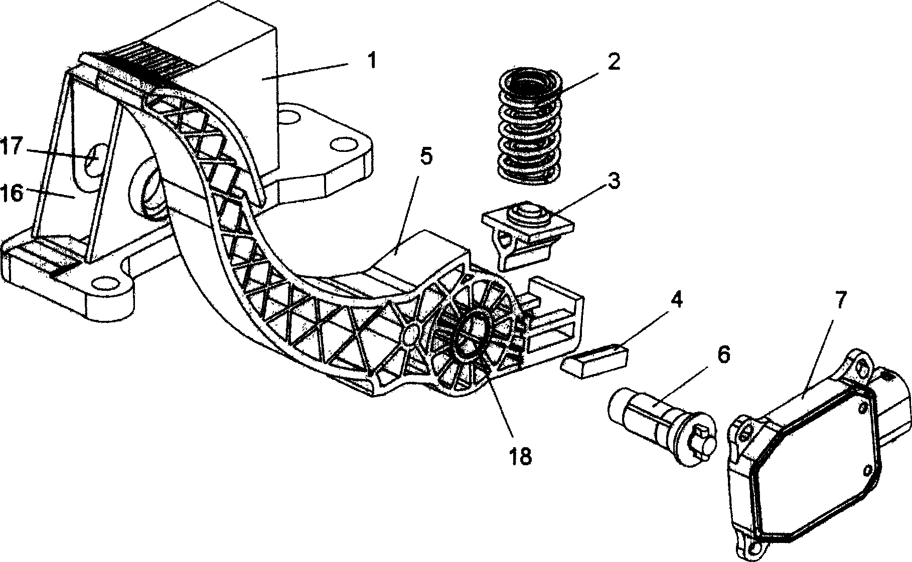 Electric accelerator pedal for vehicle