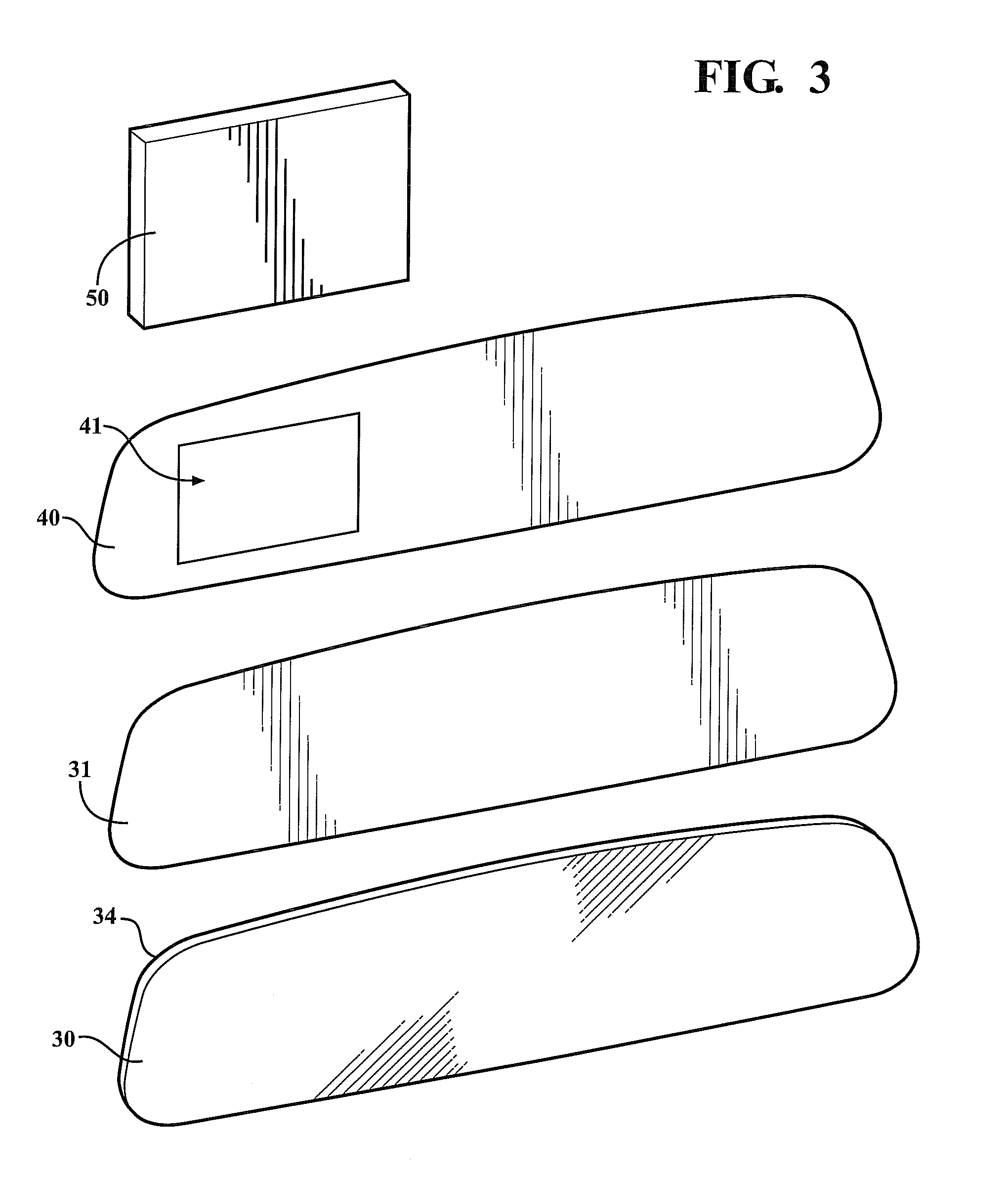 Vehicle inside mirror device for displaying image