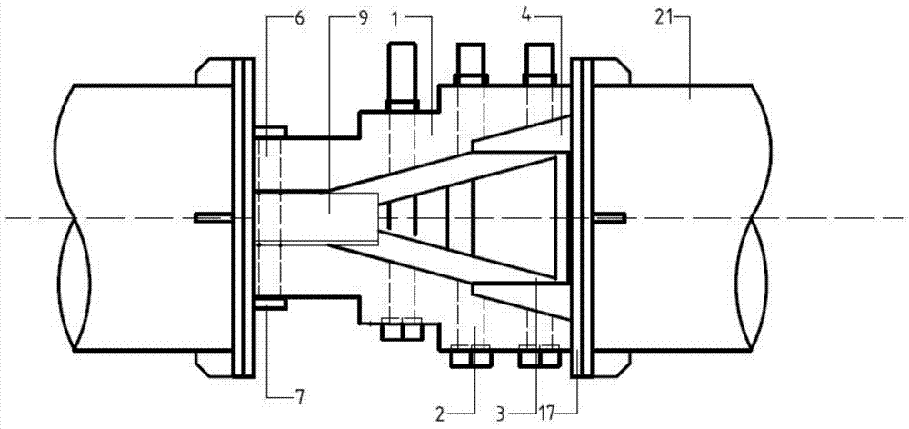 A cone-wedge active device and construction method for internal support in foundation pit engineering