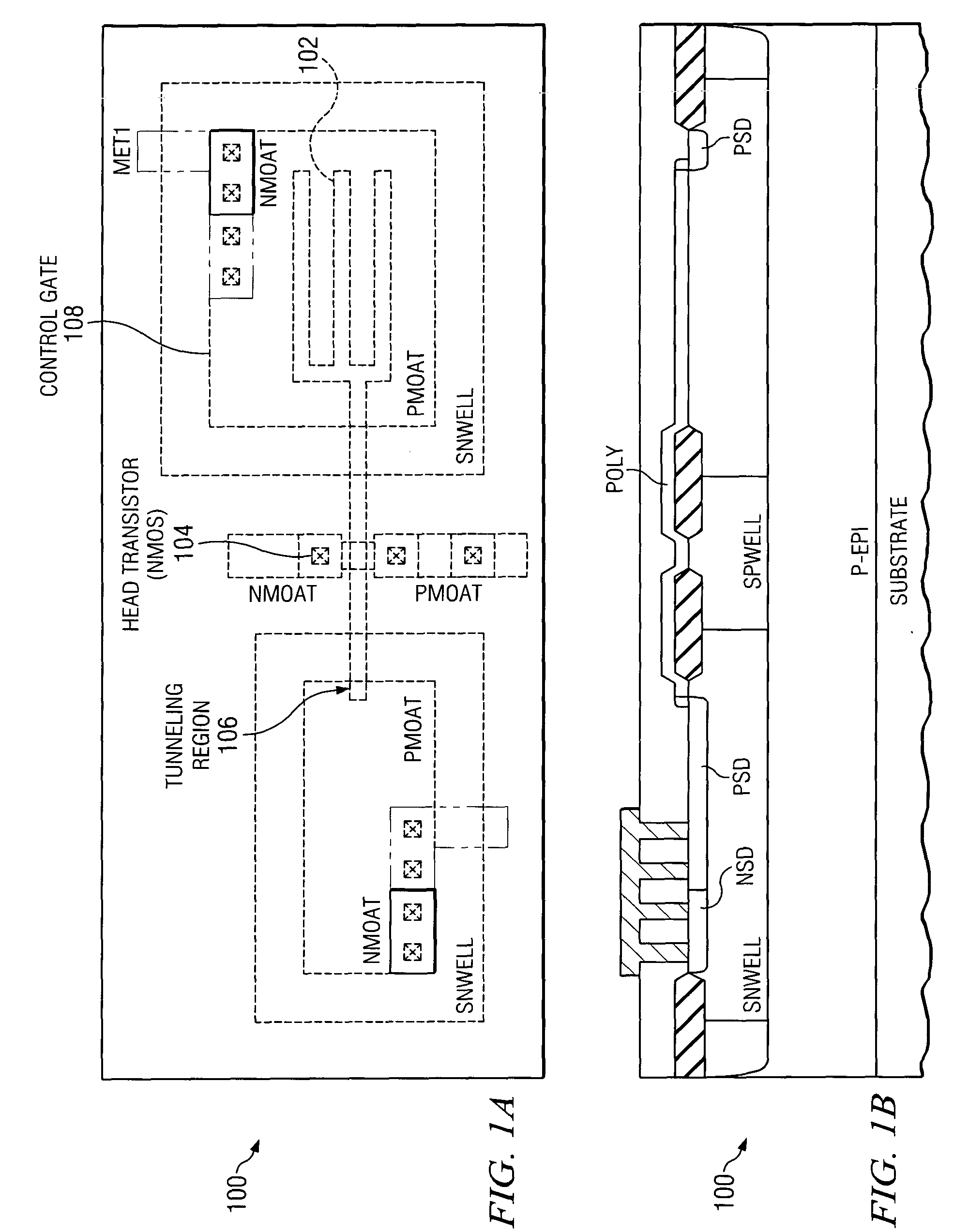 EEPROM device and method for providing lower programming voltage