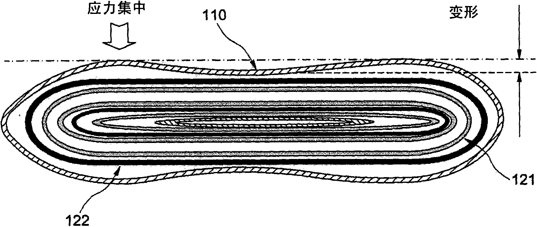 Manufacturing method of stacked electrodes by winding type electrode stacking and stacked electrode thereby