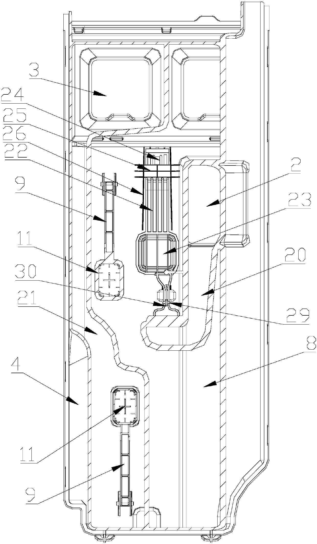 Automatic release device and washing machine