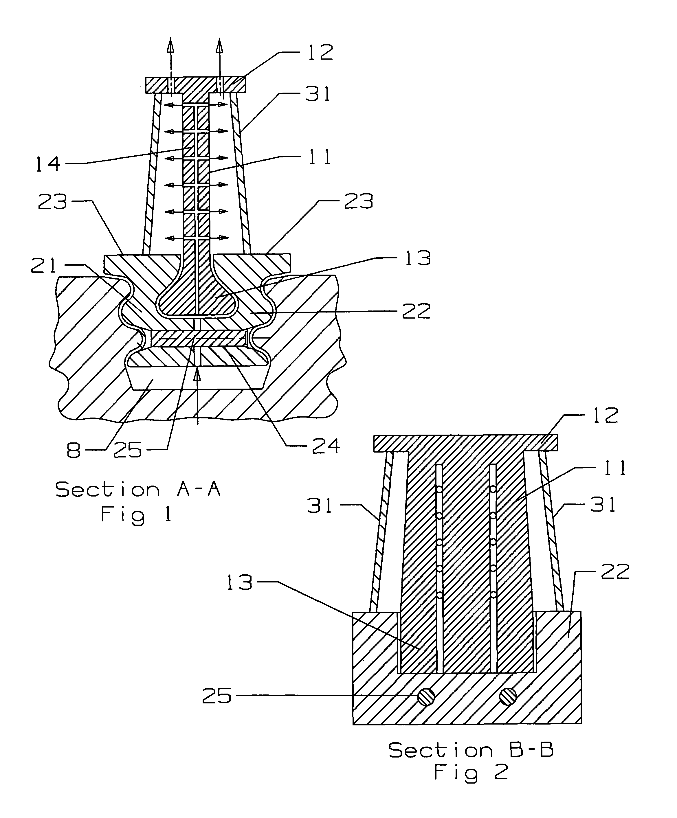 Turbine blade with spar and shell construction