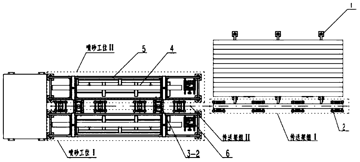 An automatic sandblasting machine for the inner wall of a pipeline