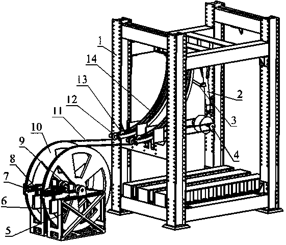 Pneumatic load simulator for undercarriage control test