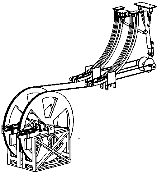 Pneumatic load simulator for undercarriage control test