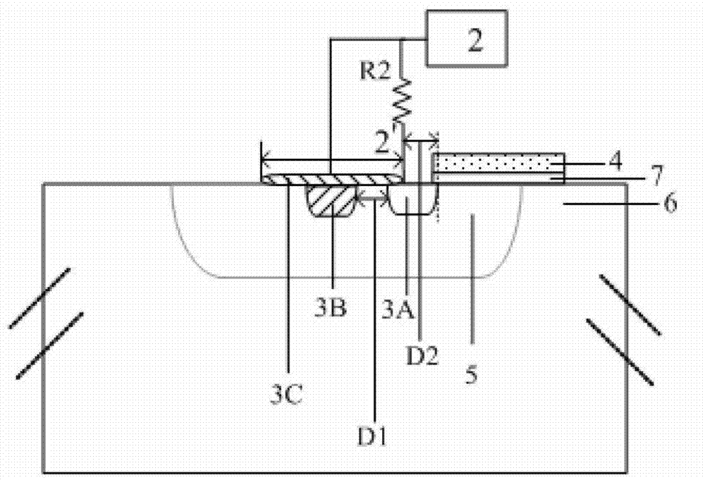 Power semiconductor device with antistatic discharge capacity and manufacturing method