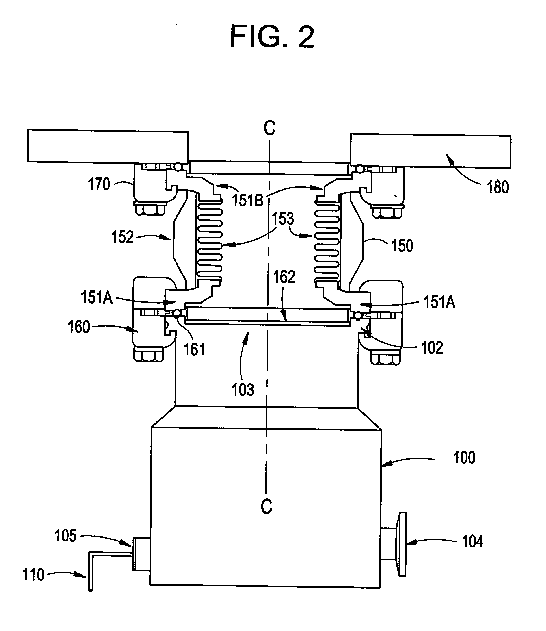 Vibration damper with nested turbo molecular pump