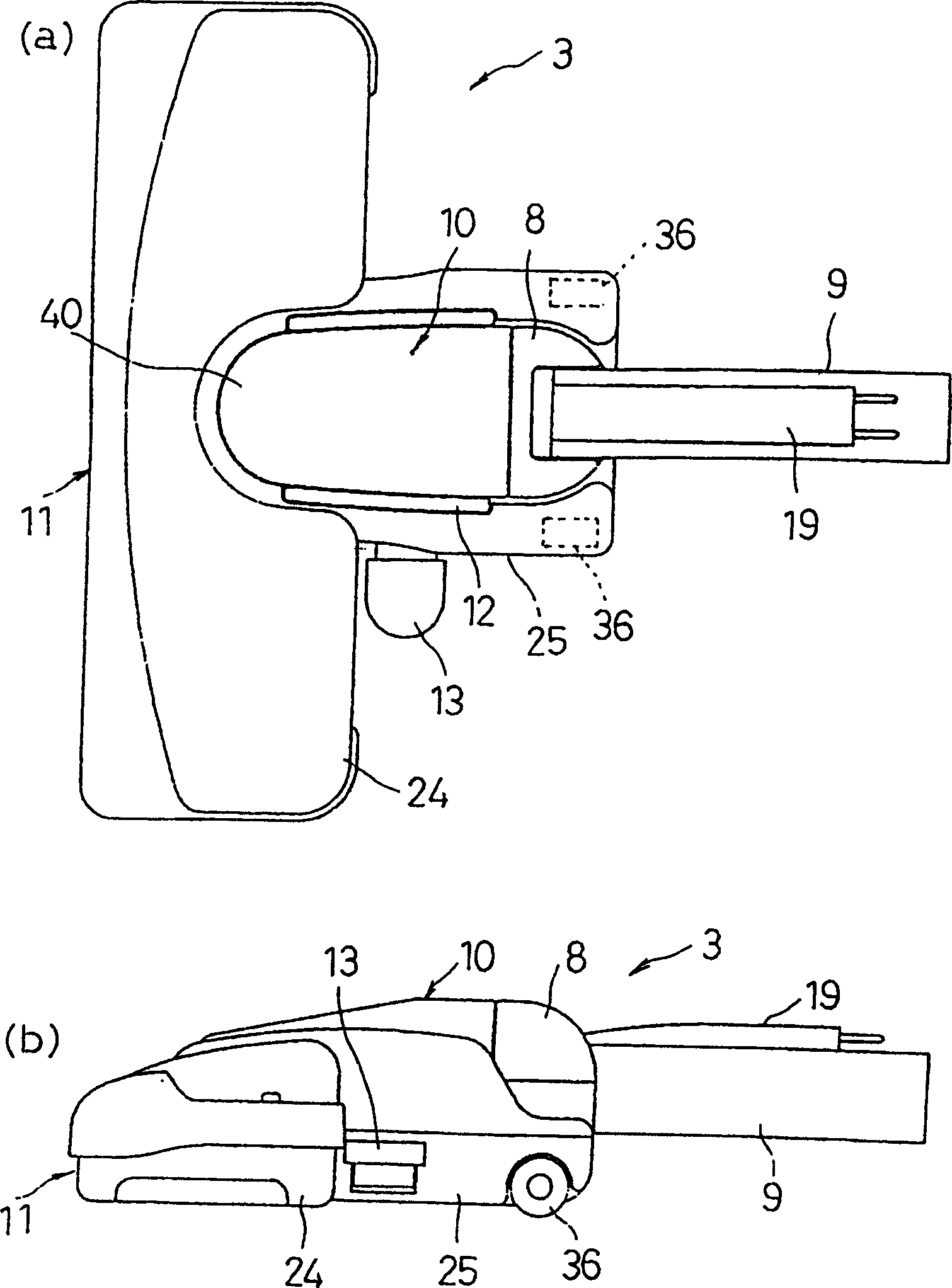 Dust absorption head for electric vacuum cleaner and electric vacuum cleaner
