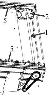 Chain power traction device and material conveying line