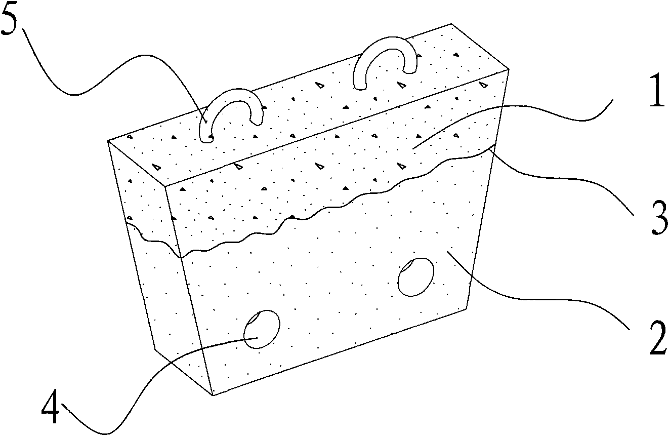 Composite slag weir and preparation method thereof