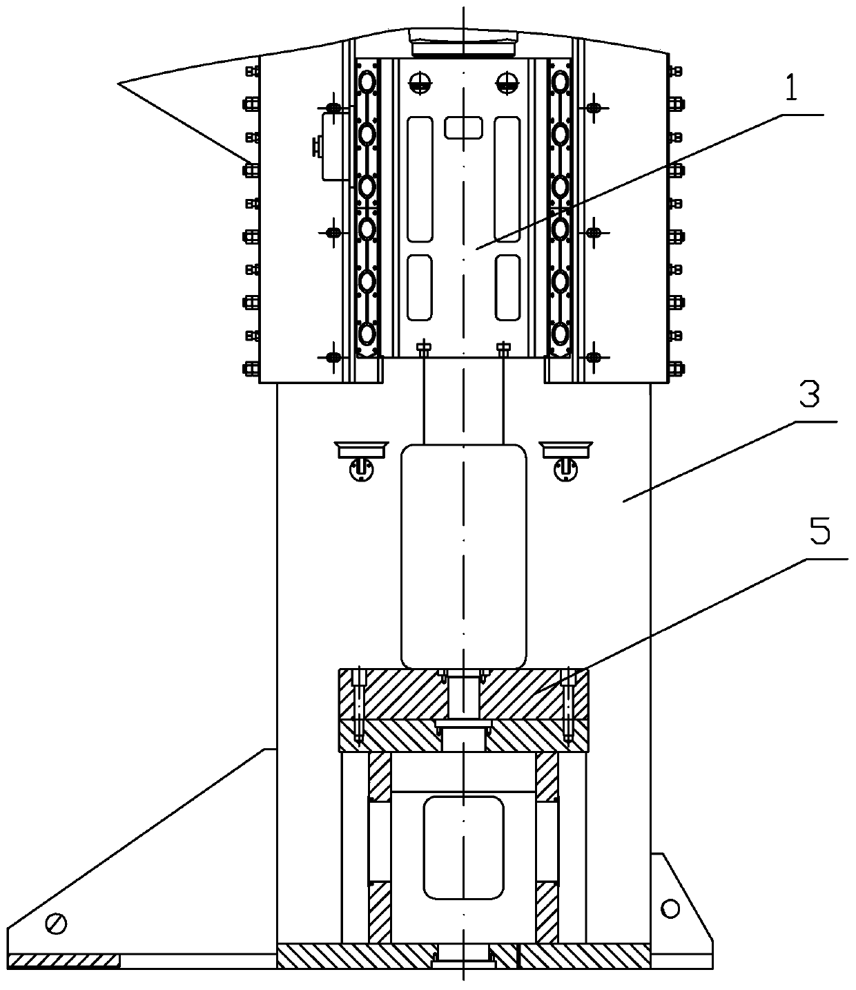 Device for improving temperature control precision of hot die forging press