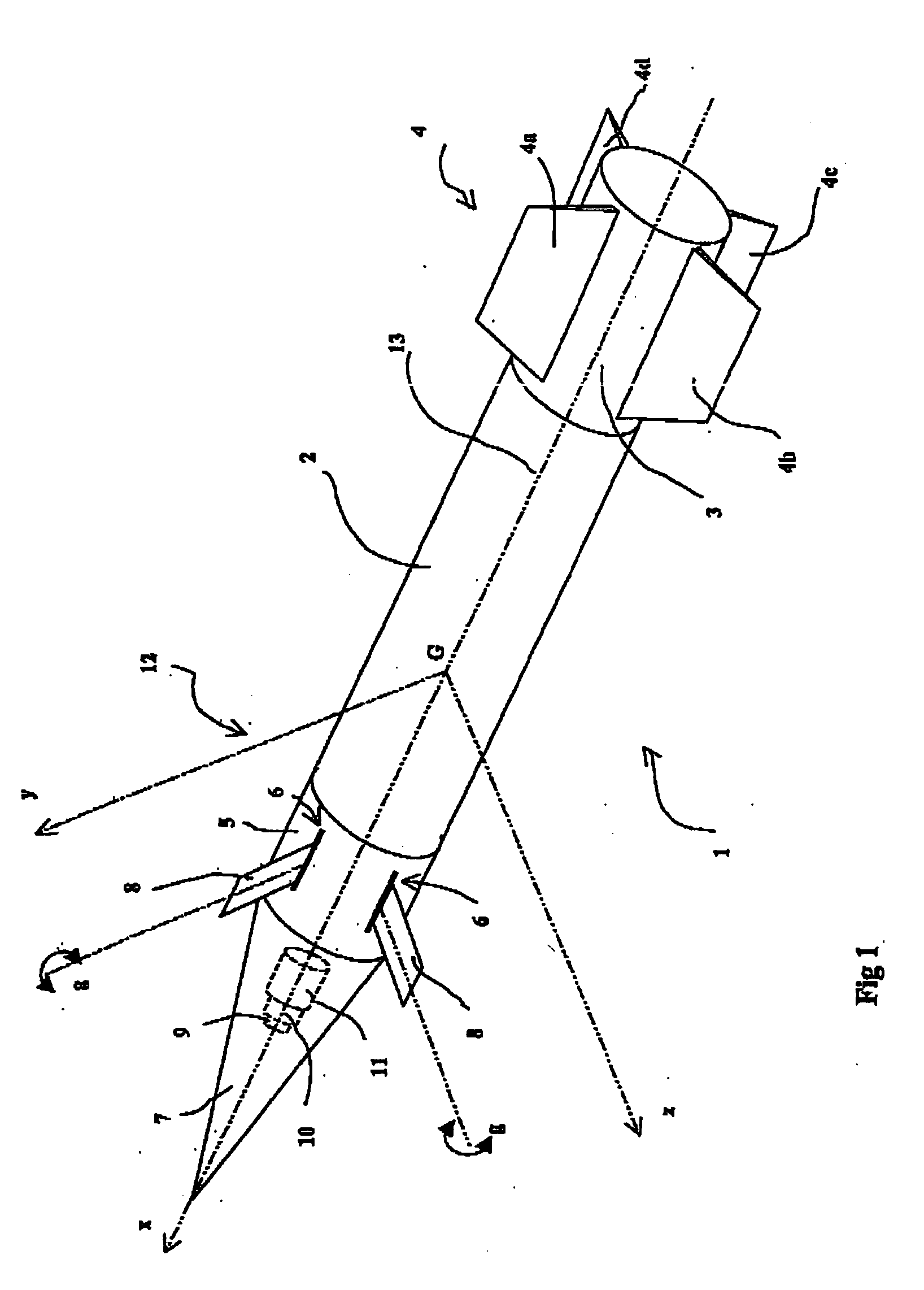 Process to control the trajectory of a spinning projectile