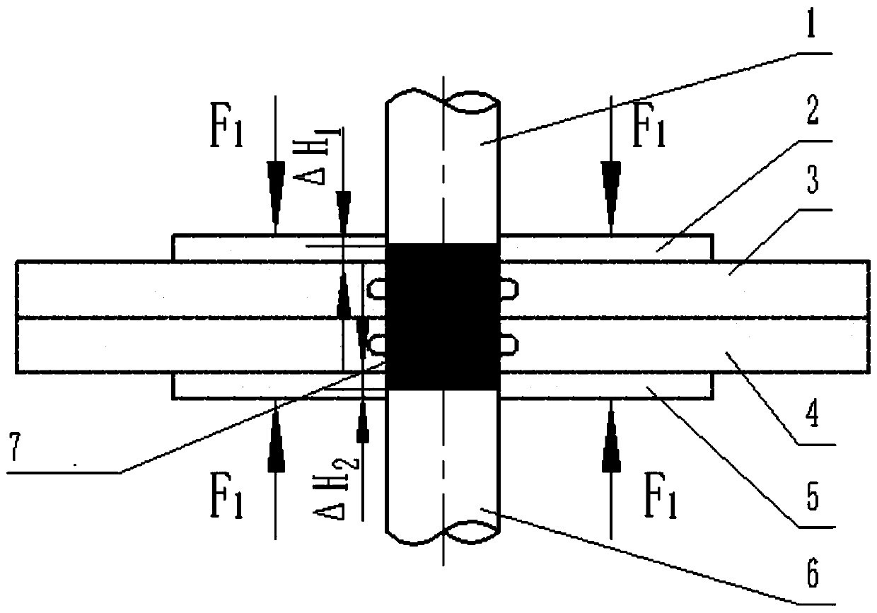 Method of riveting heavy and medium metal sheets without projections on double faces