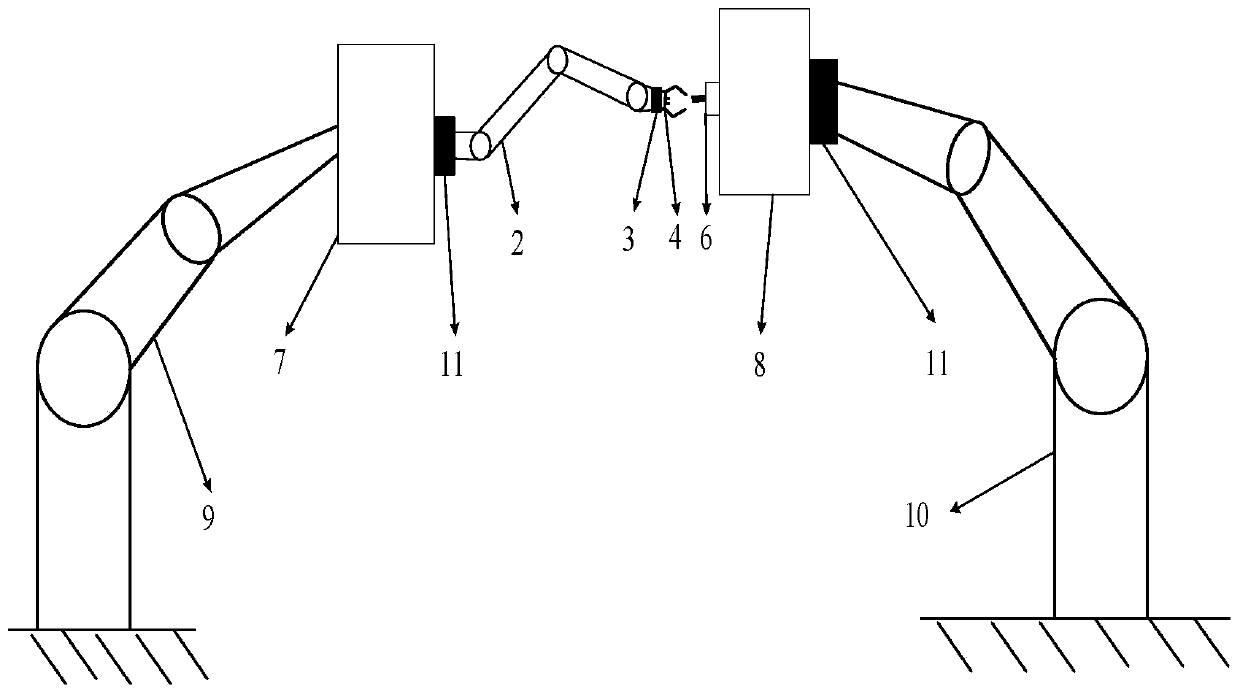 A device and method for simulating the ground three-dimensional space microgravity of a space manipulator to capture a target satellite