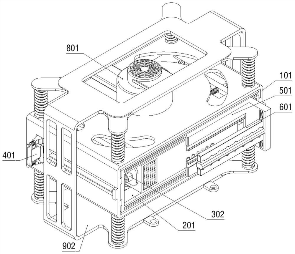 Machine room network switch with protection structure