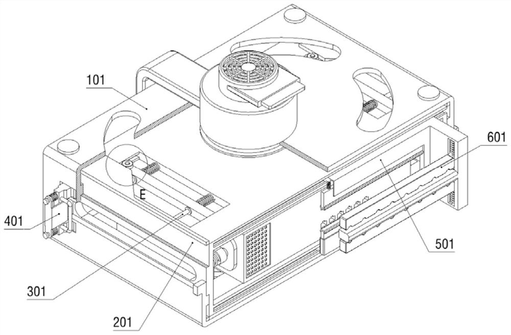 Machine room network switch with protection structure