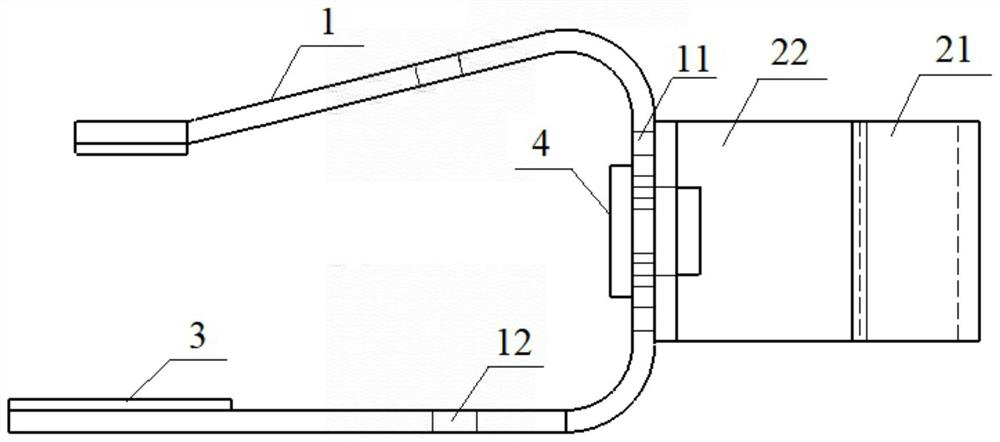 Elastic pipe clamp for automobile pipeline, vehicle frame and vehicle