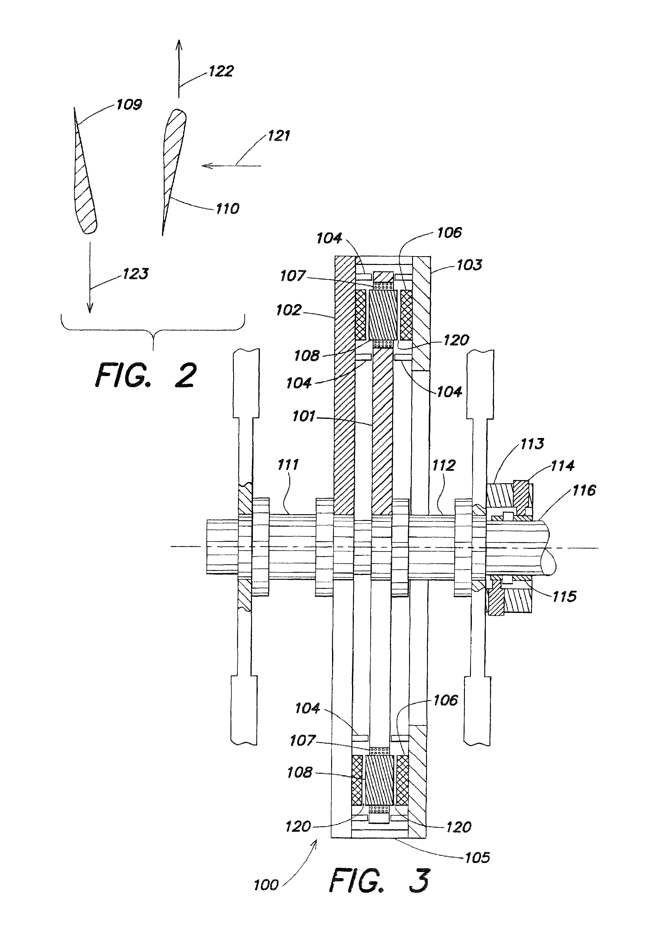 Axial flux alternator with air gap maintaining arrangement