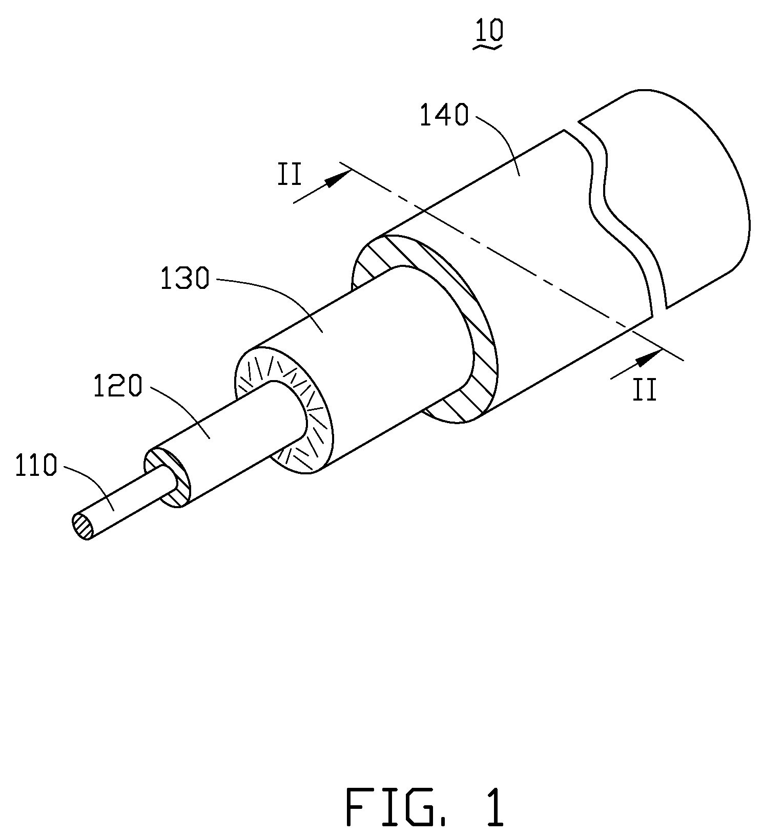 Composite coaxial cable employing carbon nanotubes therein