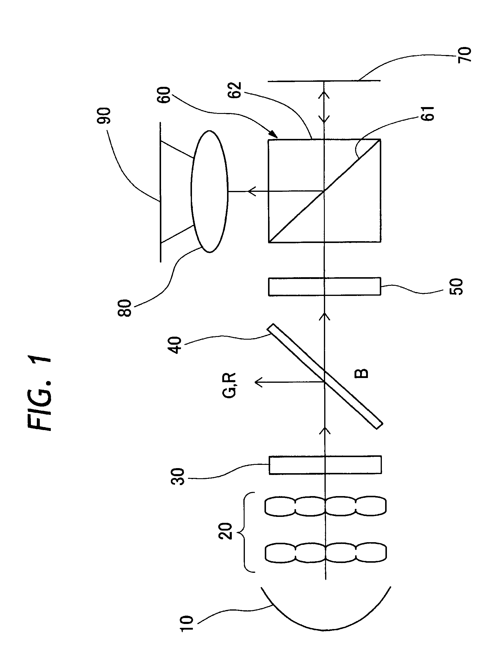 Optical filter, projection display, and method for manufacturing optical filter