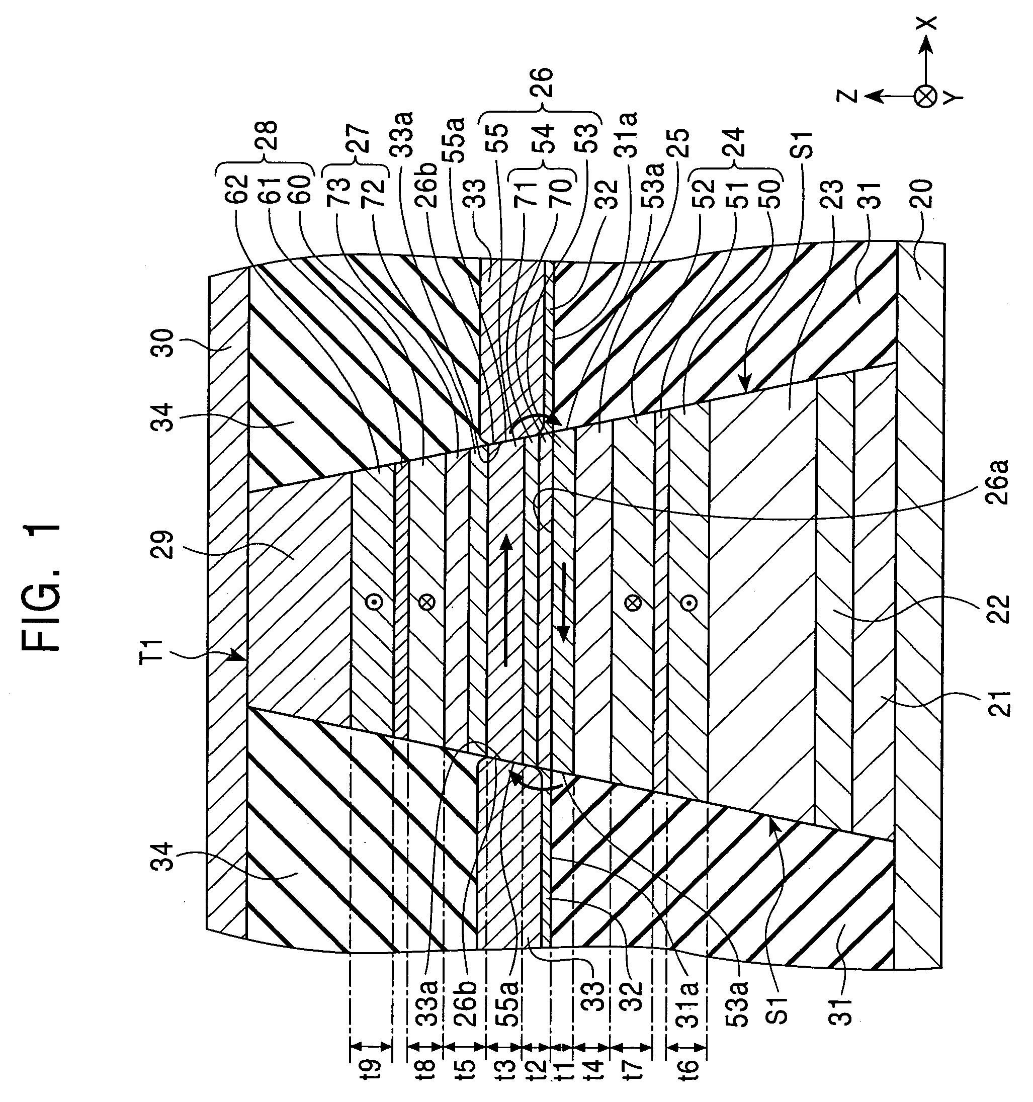 Dual-type magnetic detecting element in which free magnetic layer and pinned magnetic layer have suitably selected β values