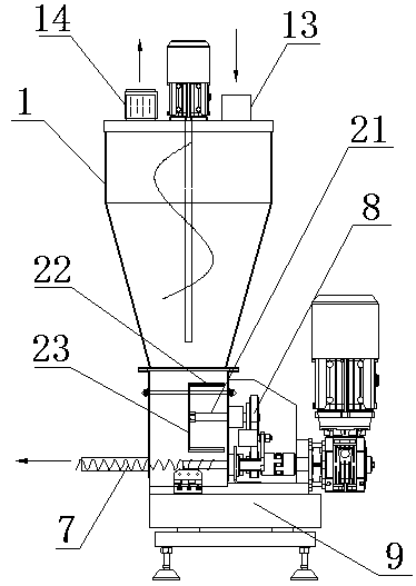 Powder conveying metering device