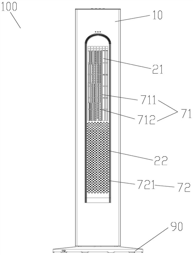 Air outlet device and tower fan