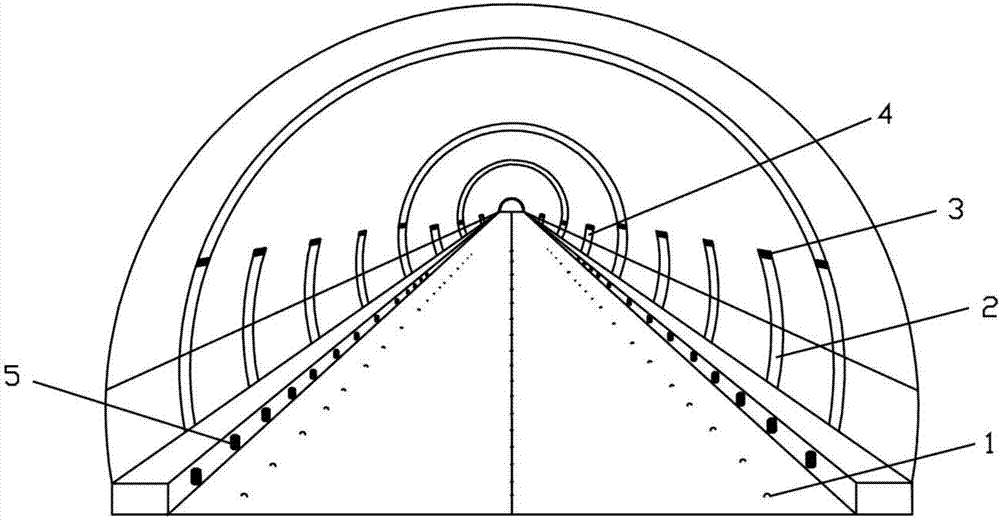 Design method of low-level road tunnel bend induction system