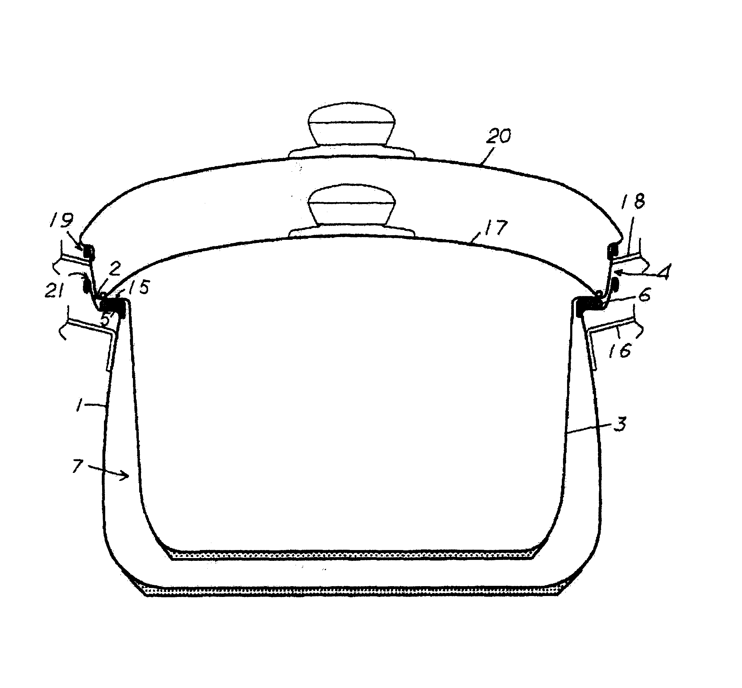 Thermally insulated pot