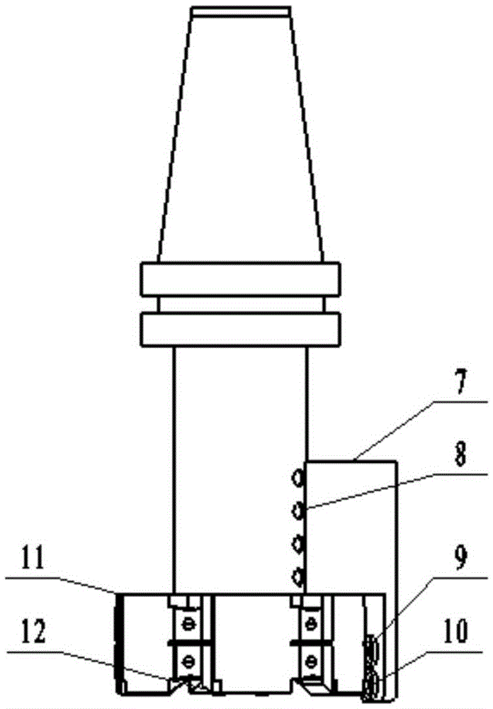 A device for measuring end face deformation of face milling tool based on double pulse laser