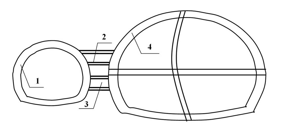 Excavation construction method for unsymmetrical small-space tunnel