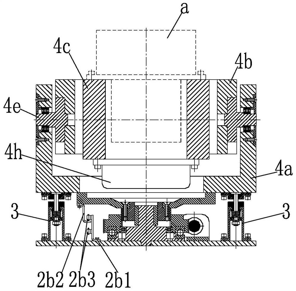 Inner frame leveling assembly for vehicle-mounted automatic leveling device