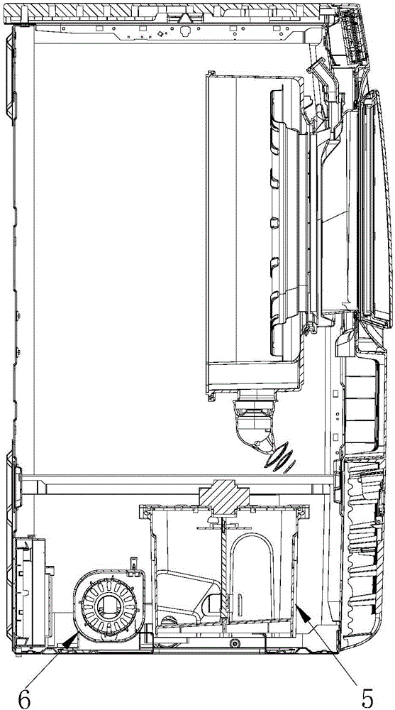 Washing machine flocculation device with self-cleaning function and washing machine