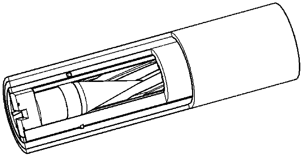 Electromagnetic gun with segmented combination between guide rail and rifling