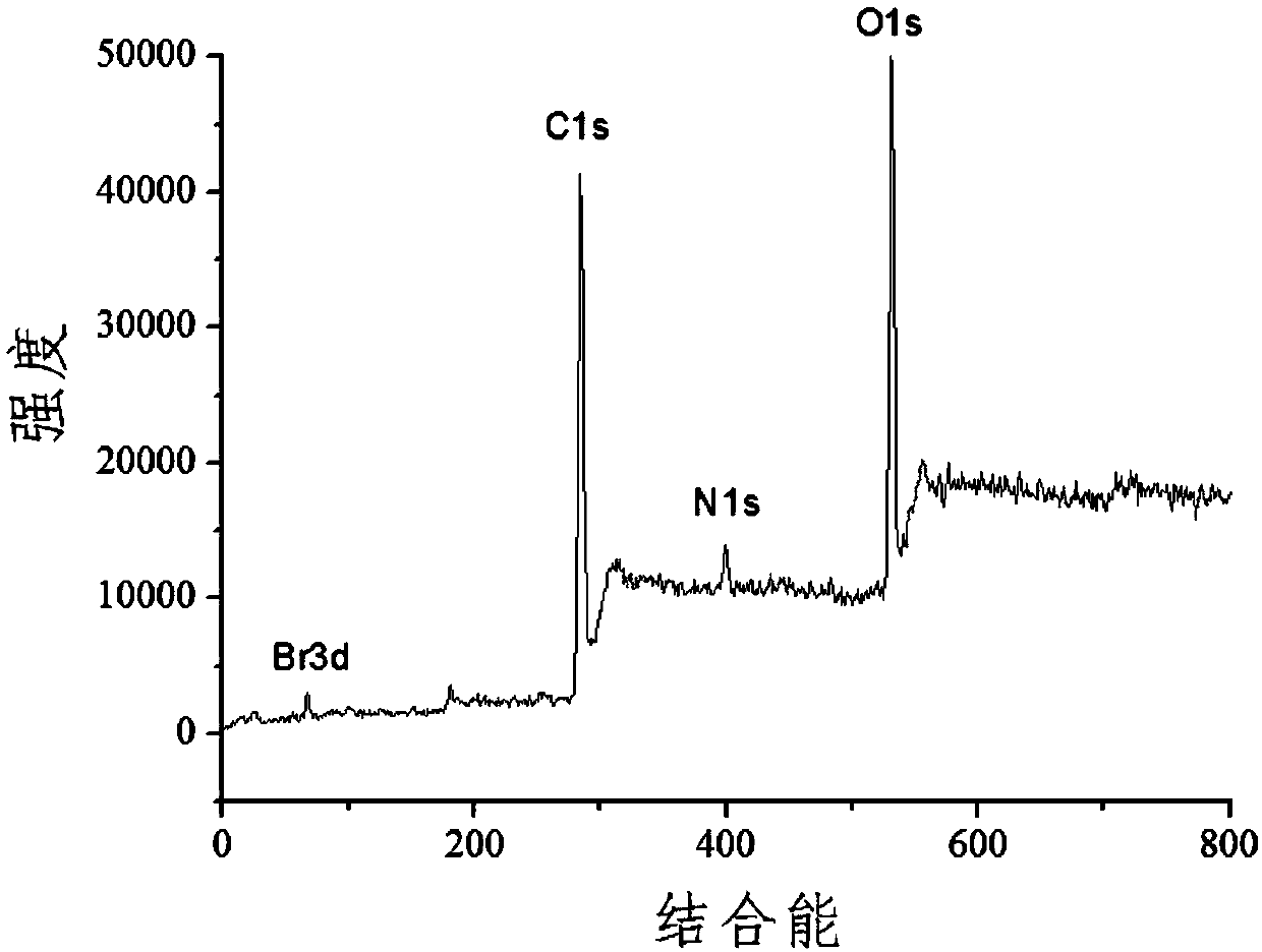 Surface cation functionalized graphene oxide material as well as preparation and application thereof