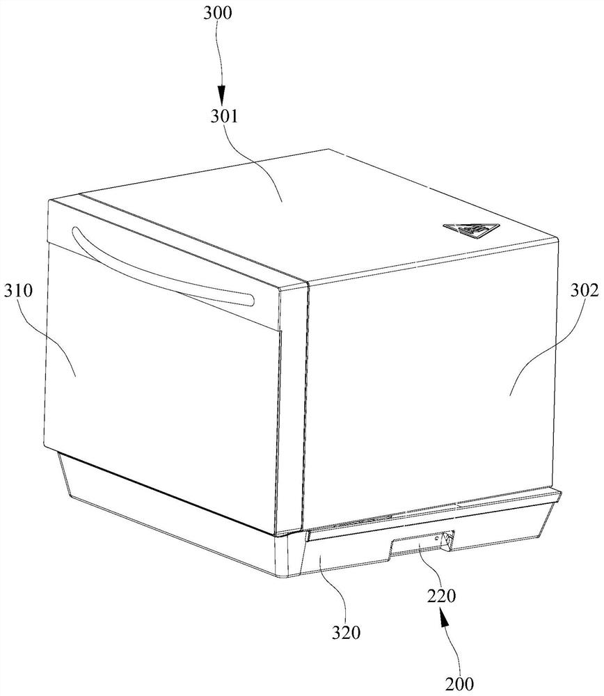 Handle assembly, box body structure and cooking equipment