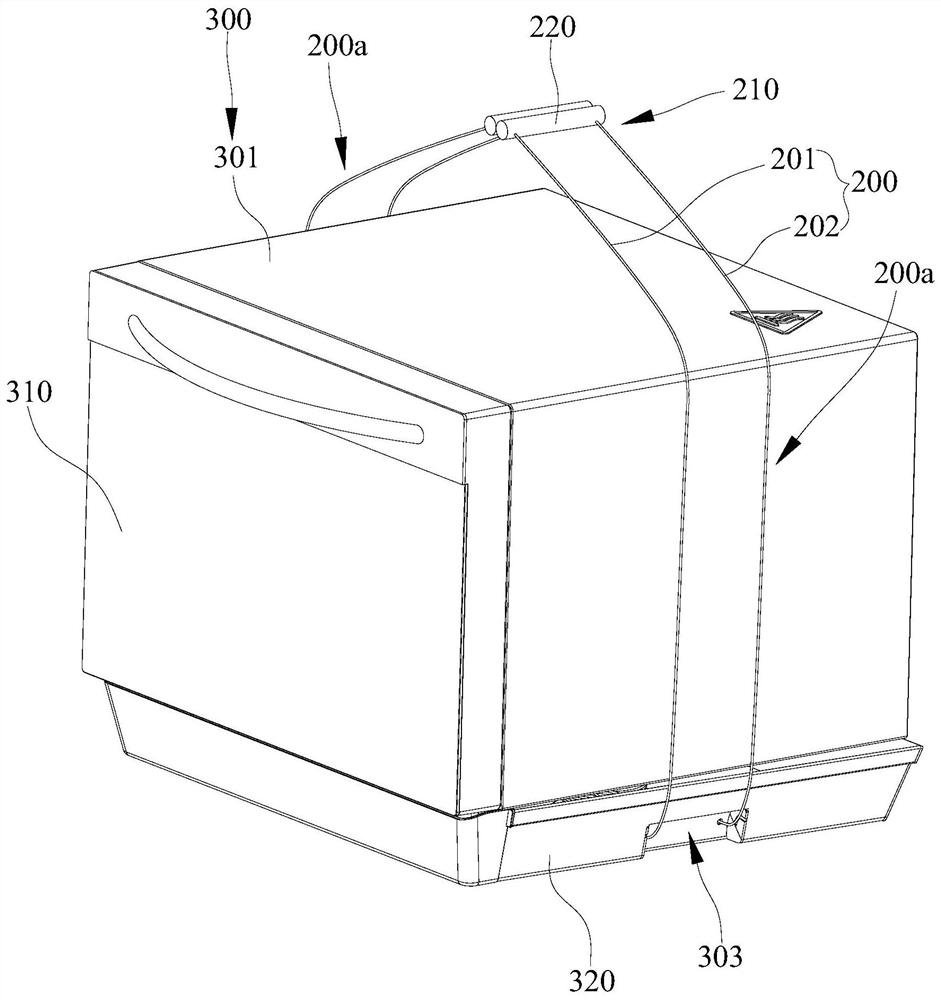 Handle assembly, box body structure and cooking equipment