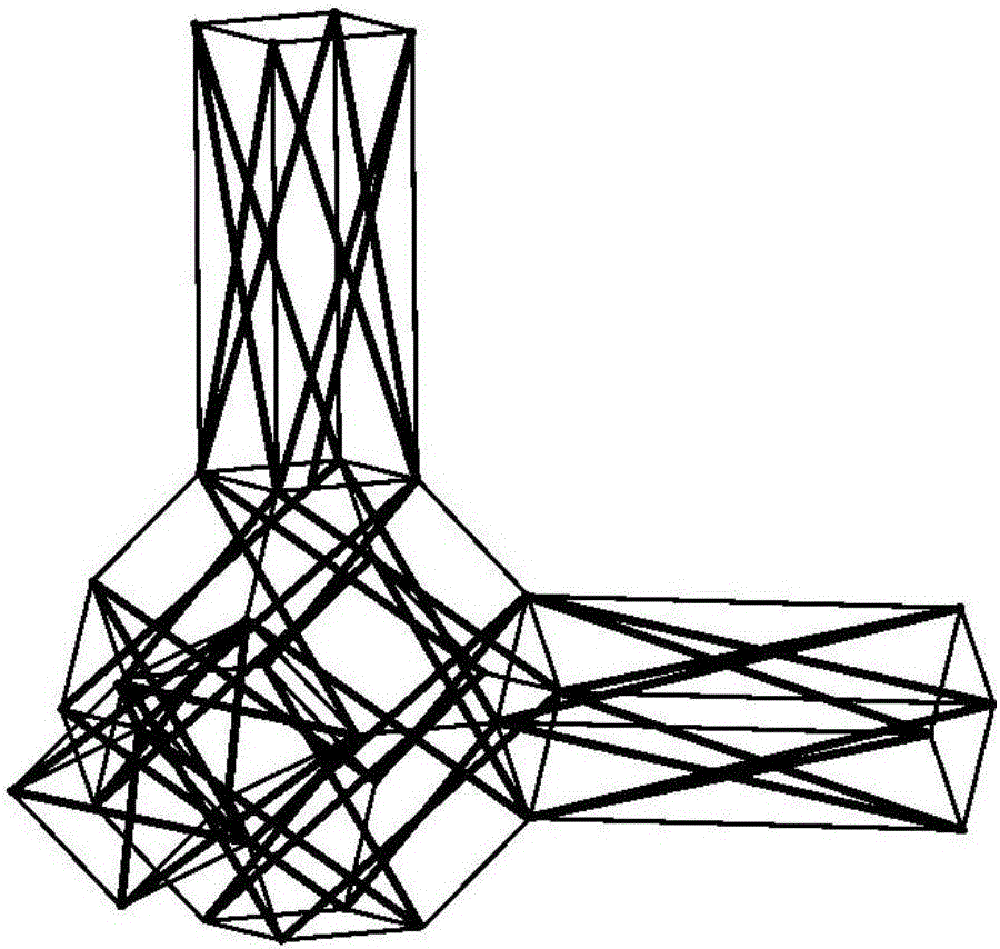 Three-dimensional overall modular expansion structure