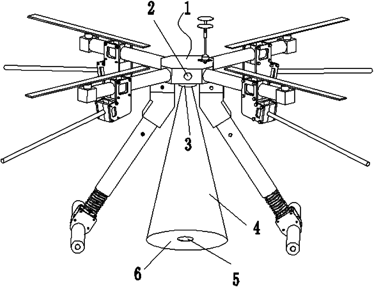 An automatic return laser positioning system for unmanned aerial vehicle, unmanned aerial vehicle