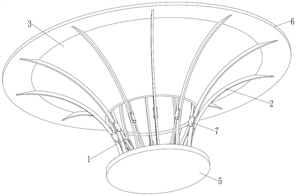 Large tree-shaped supporting column design structure for public space